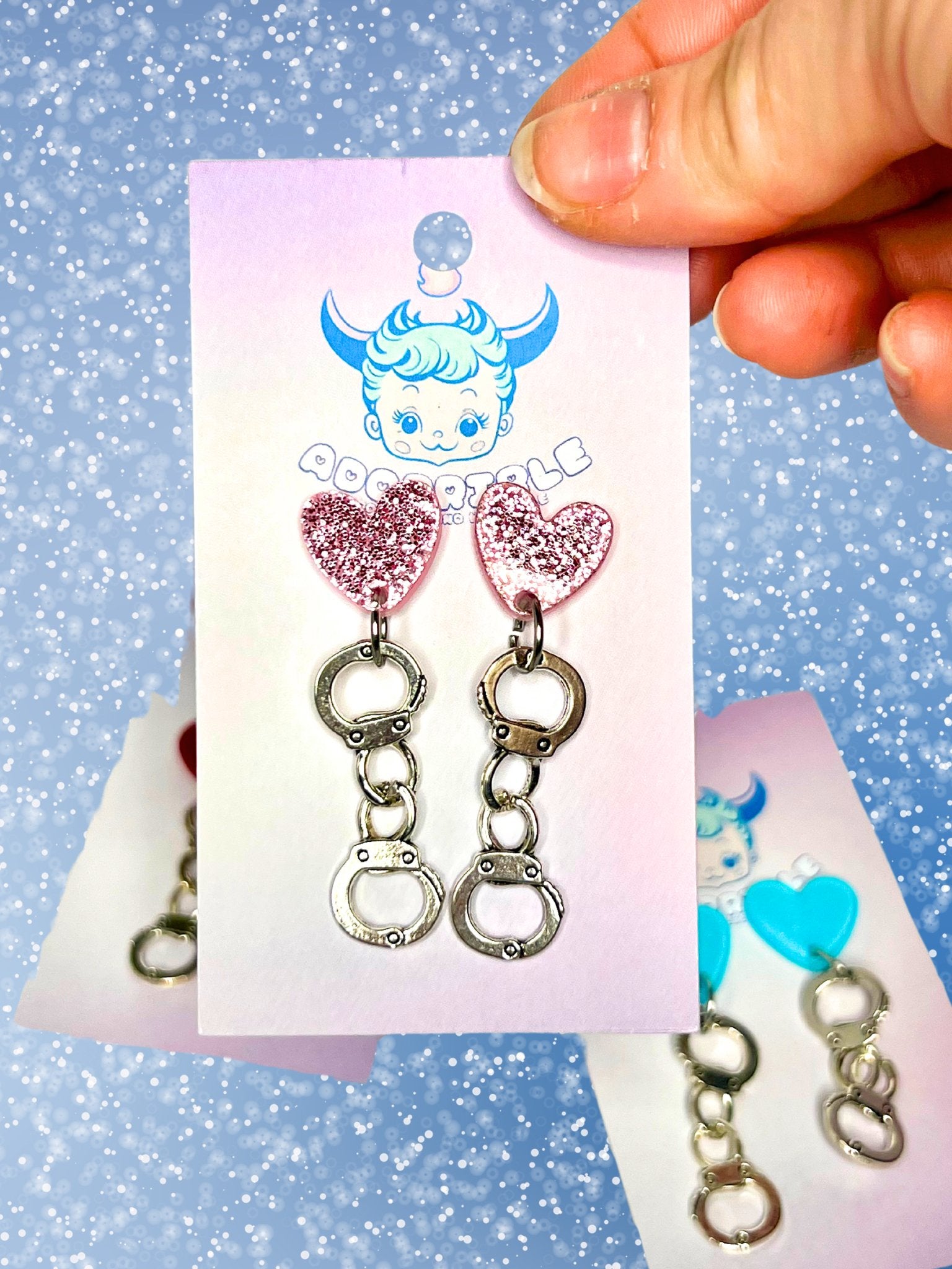 Heart Handcuff Stud Earrings - Adorrible