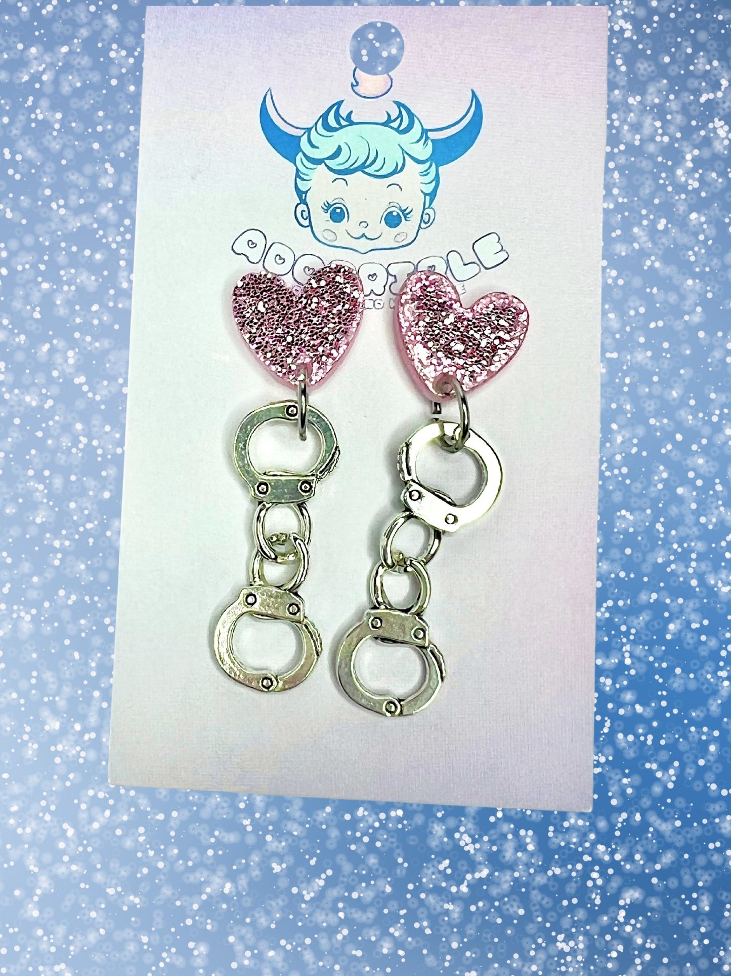 Heart Handcuff Stud Earrings - Adorrible