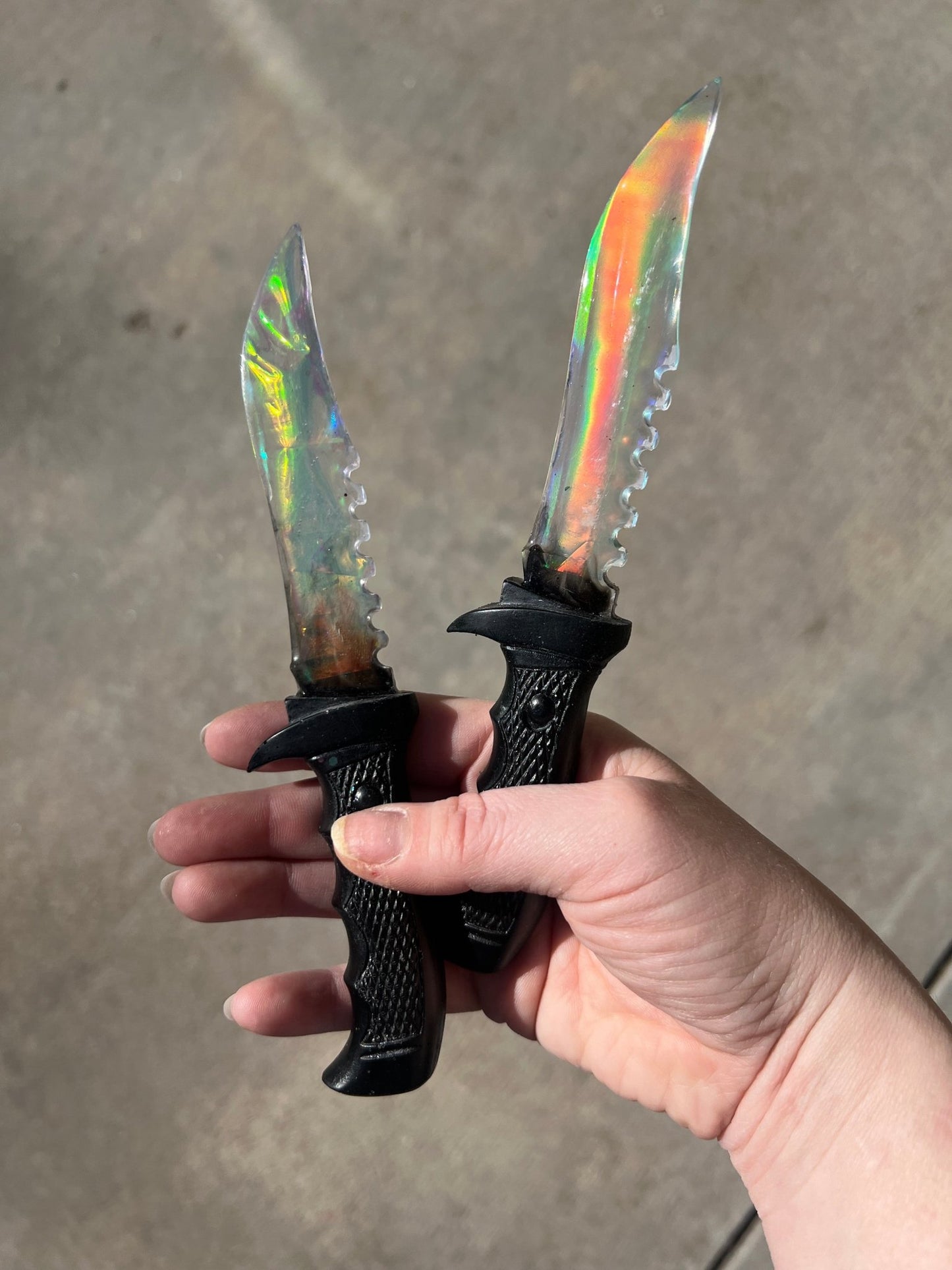 Iridescent Decorative Resin Fake Dagger - Adorrible