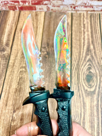 Iridescent Decorative Resin Fake Dagger - Adorrible