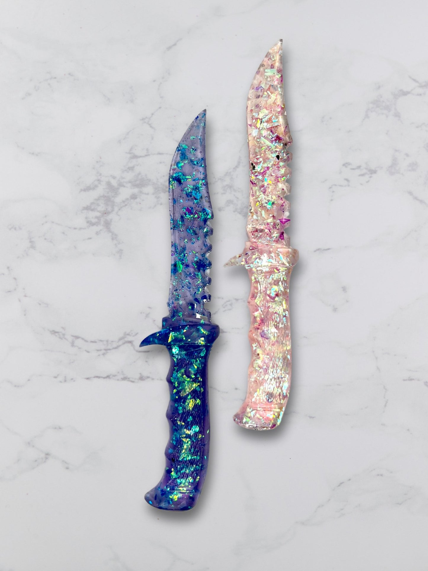 Iridescent Flake Decorative Fake Daggers - Adorrible