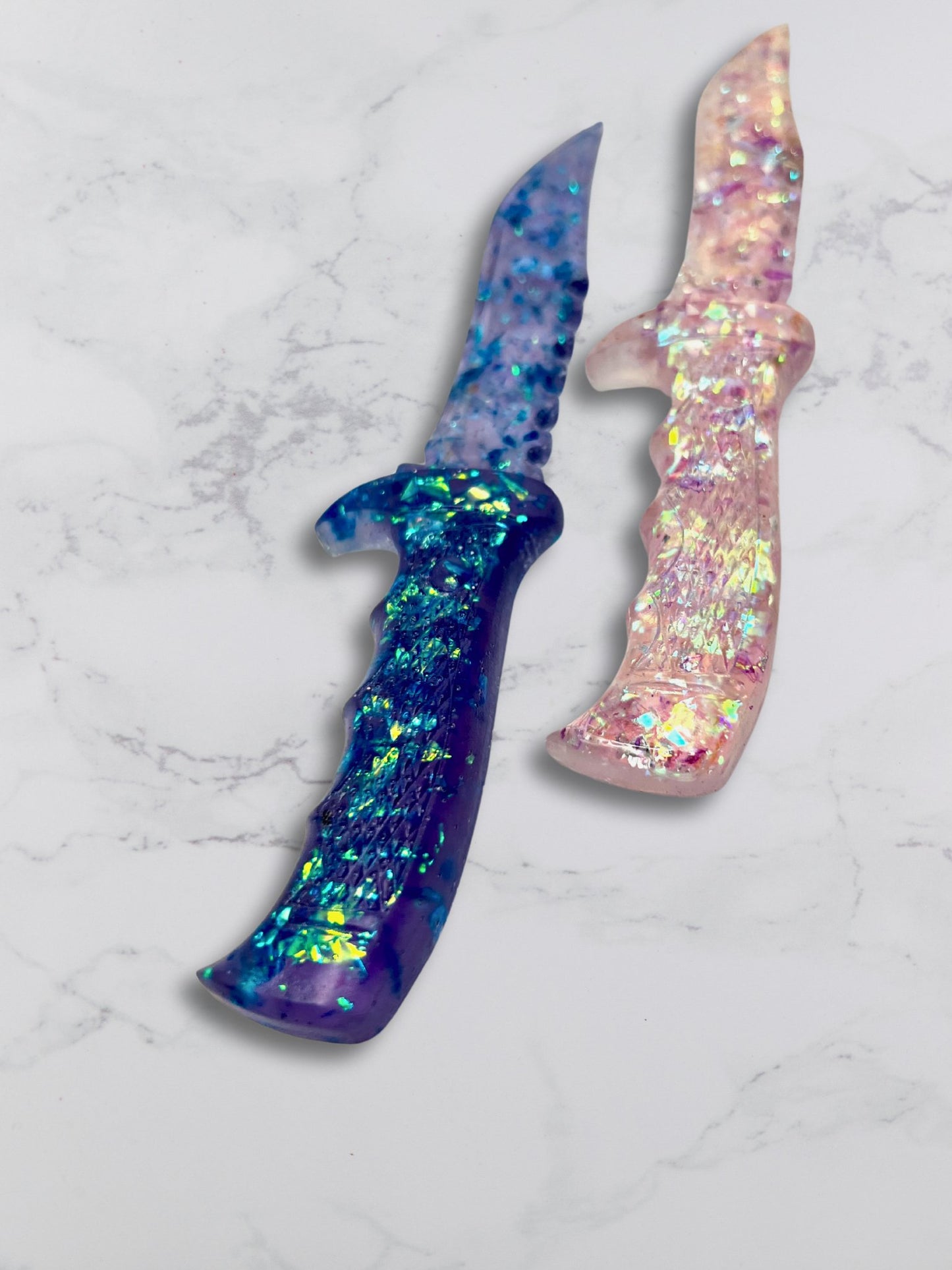 Iridescent Flake Decorative Fake Daggers - Adorrible