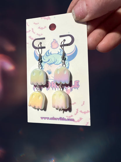 Iridescent Ghosts Dangle Earrings - Adorrible