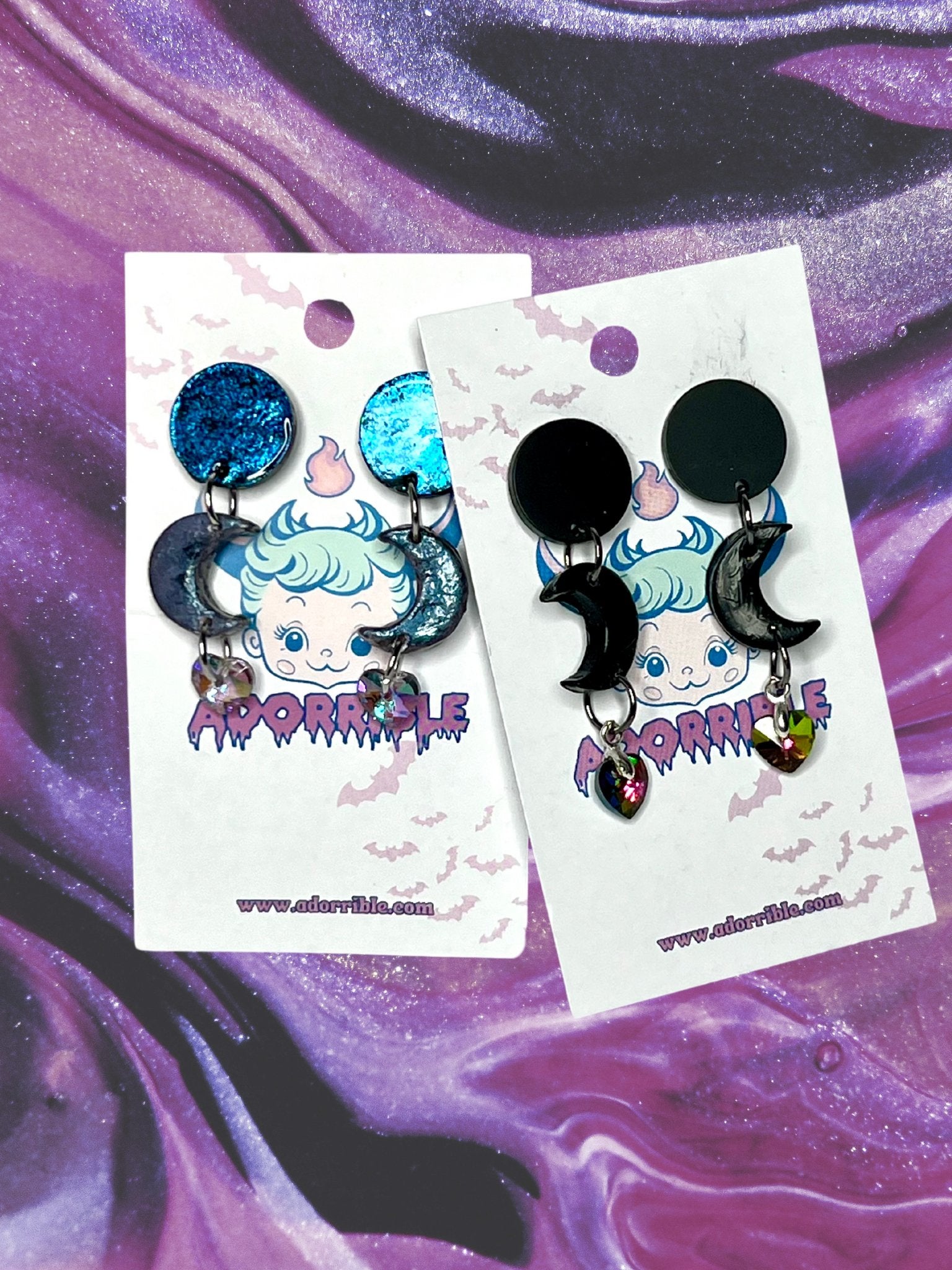 Moon Dangle Earrings - Adorrible