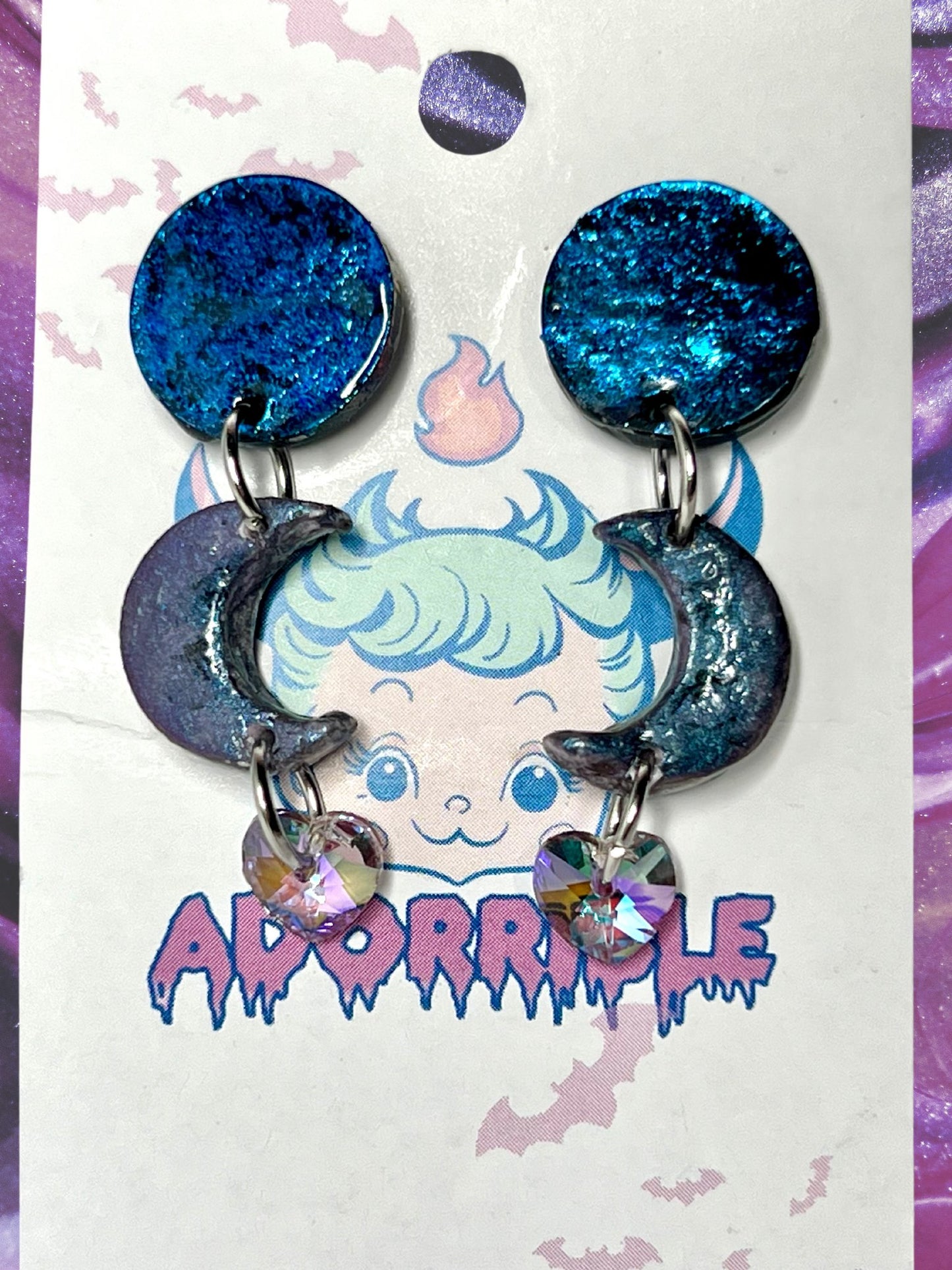 Moon Dangle Earrings - Adorrible