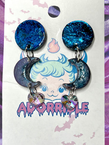 Moon Dangle Earrings - Adorrible