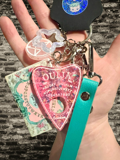 Ouija Board Keychain with Wristlet and Spooky Charms - Adorrible