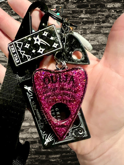 Ouija Board Keychain with Wristlet and Spooky Charms - Adorrible