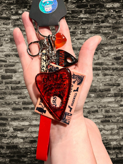 Ouija Board Keychain with Wristlet and Spooky Charms - Adorrible