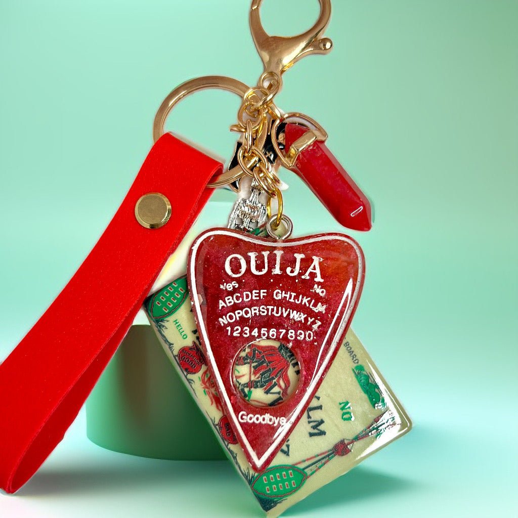 Ouija Board Keychain with Wristlet and Spooky Charms - Adorrible