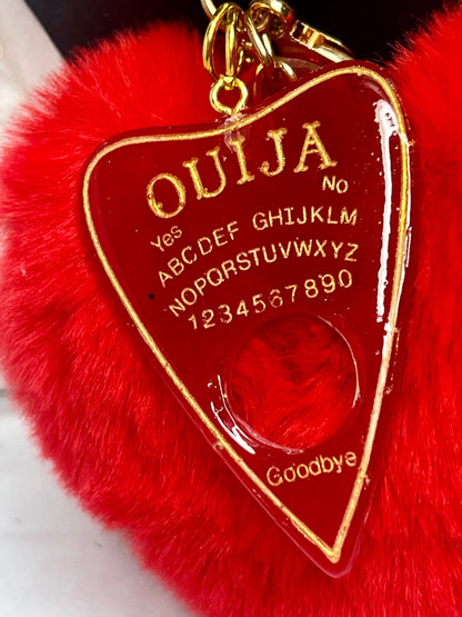 Ouija Planchette with Heart Puff Keychain - Adorrible