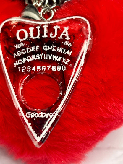 Ouija Planchette with Heart Puff Keychain - Adorrible