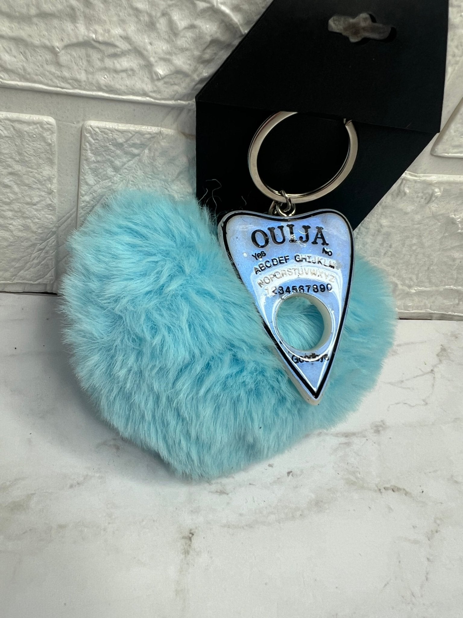 Ouija Planchette with Heart Puff Keychain - Adorrible