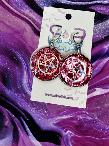 Pentagram Rhinestone Earrings - Adorrible