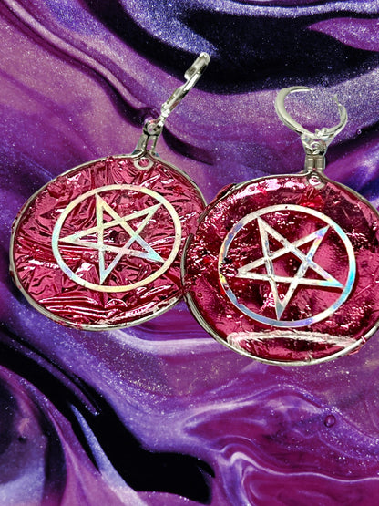 Pentagram Rhinestone Earrings - Adorrible