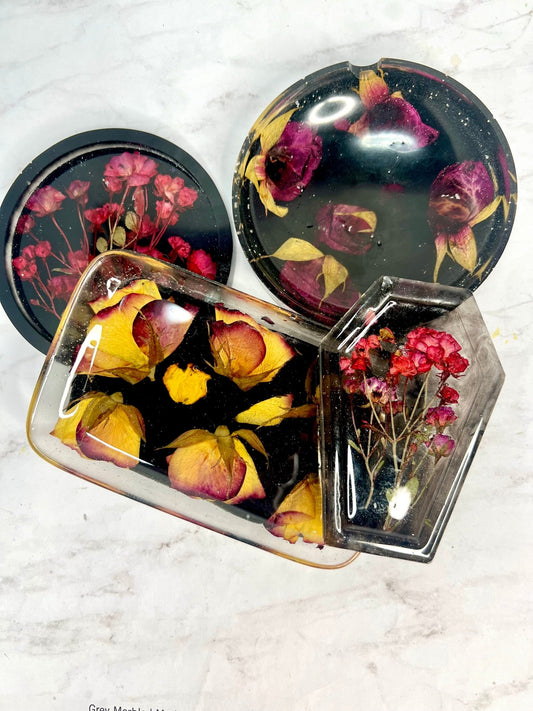 Pressed Rose Multi - use Dishes Trays - Adorrible