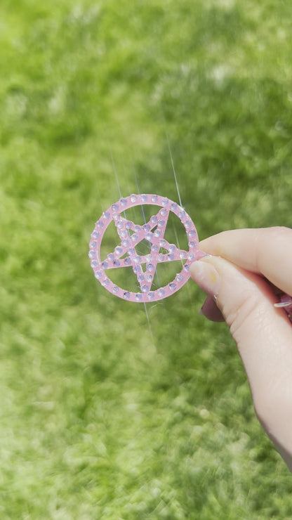 Pentagram Rhinestone Earrings