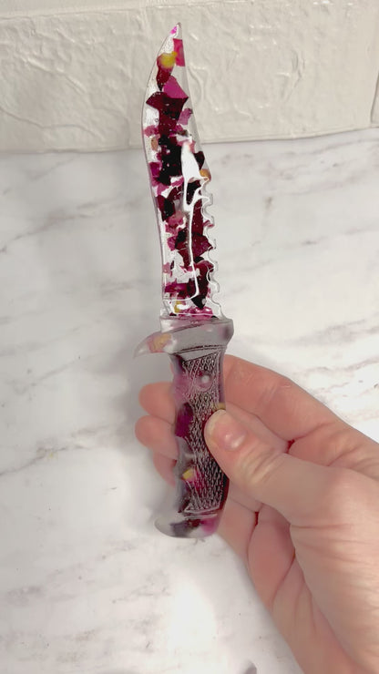 Clear Petal Bud Resin Fake  Dagger