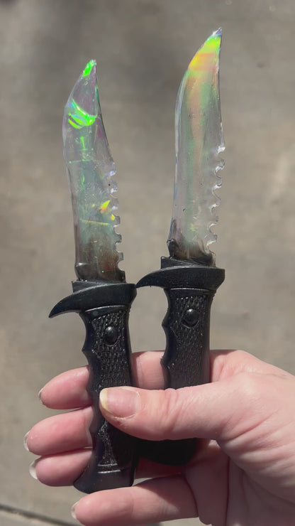 Iridescent Decorative Resin Fake Dagger