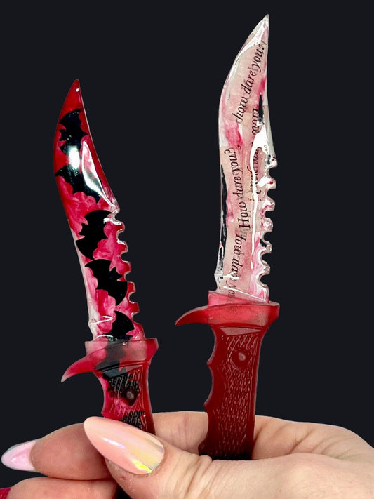 Red Resin Fake Daggers - Adorrible