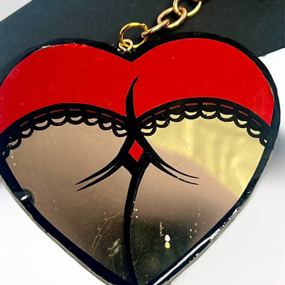 Reversible Booty Mirrored Acrylic Keychain - Adorrible