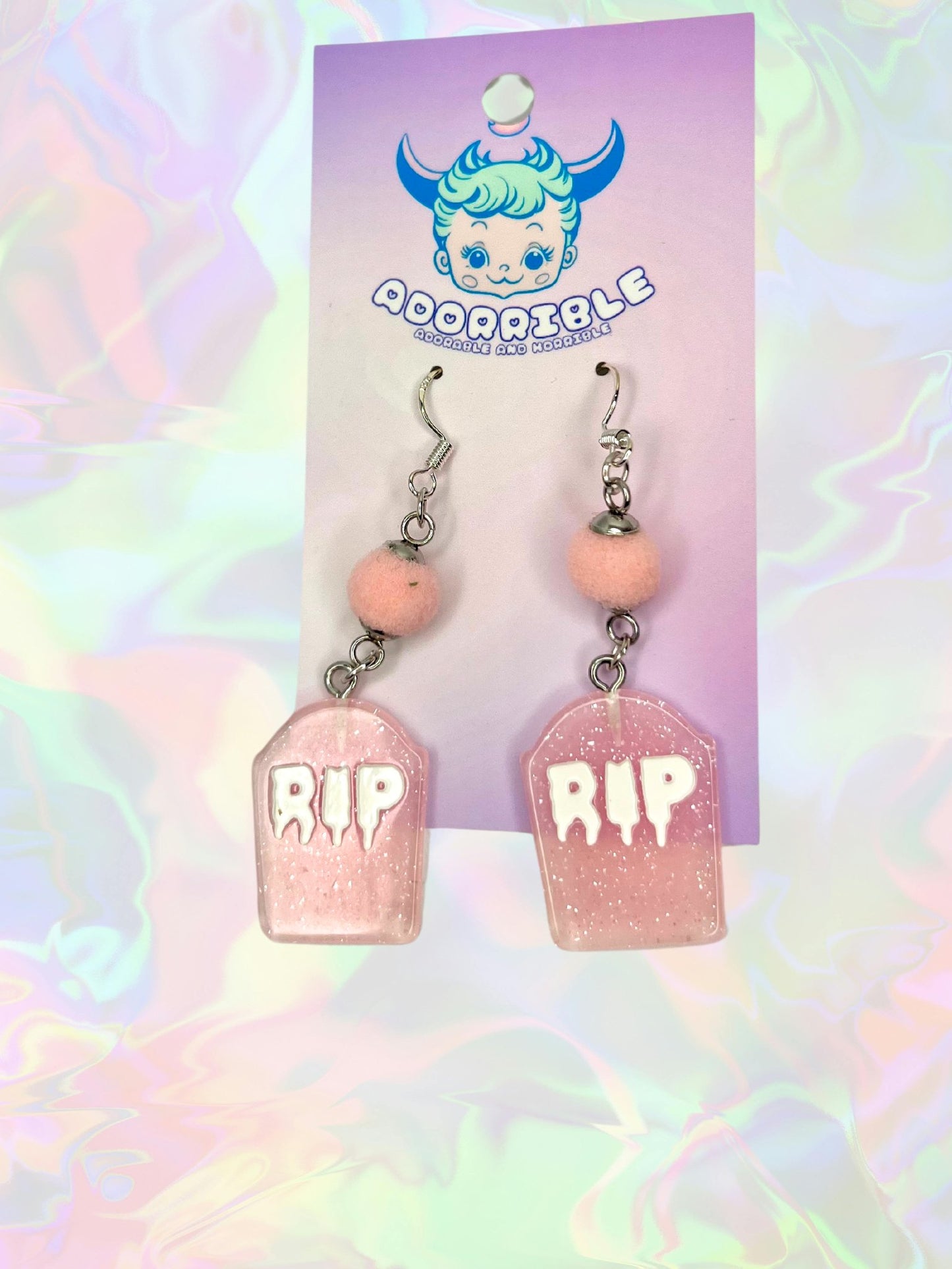 RIP Headstone Dangle Earrings - Adorrible