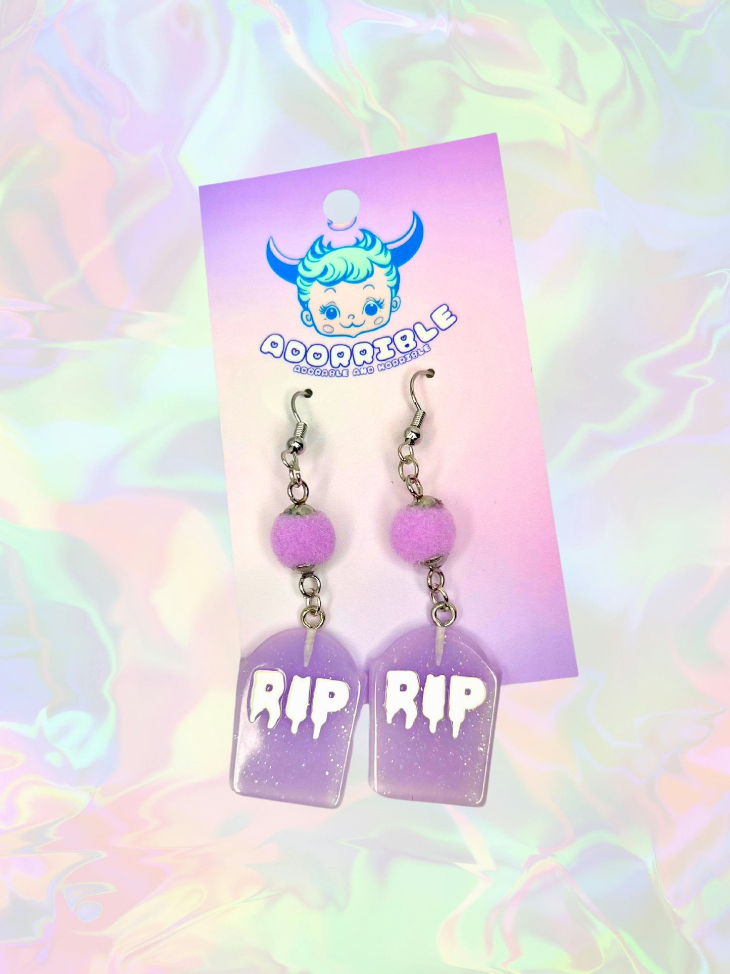 RIP Headstone Dangle Earrings - Adorrible