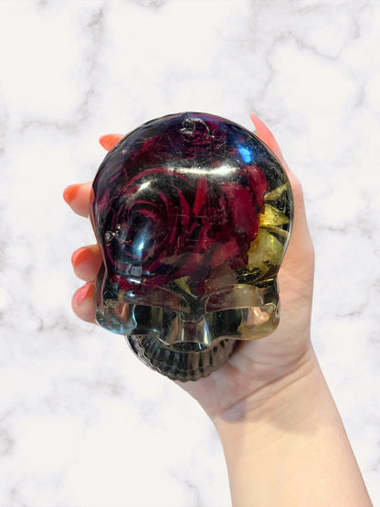 Rose Resin Skull - Adorrible