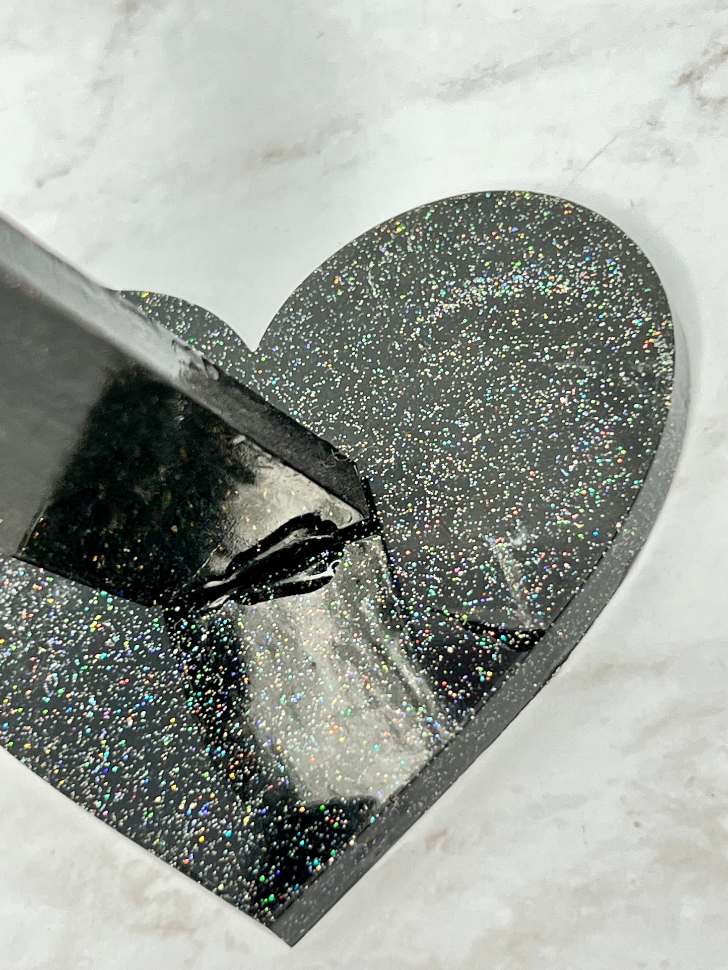 Black Holographic Heartbreaker Holder Desk Set